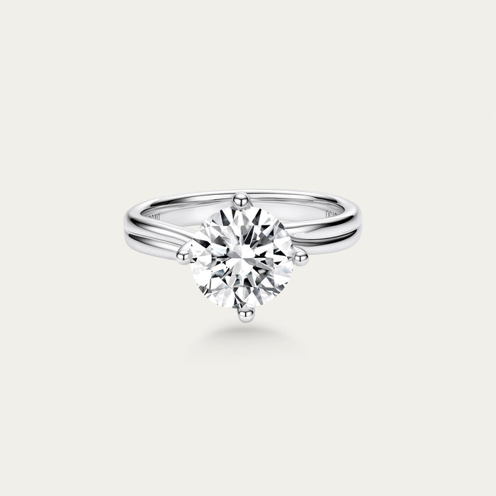 Round brilliant lab-grown diamond ring in 18k gold — 2.35ct, F-G color, VVS-IF clarity