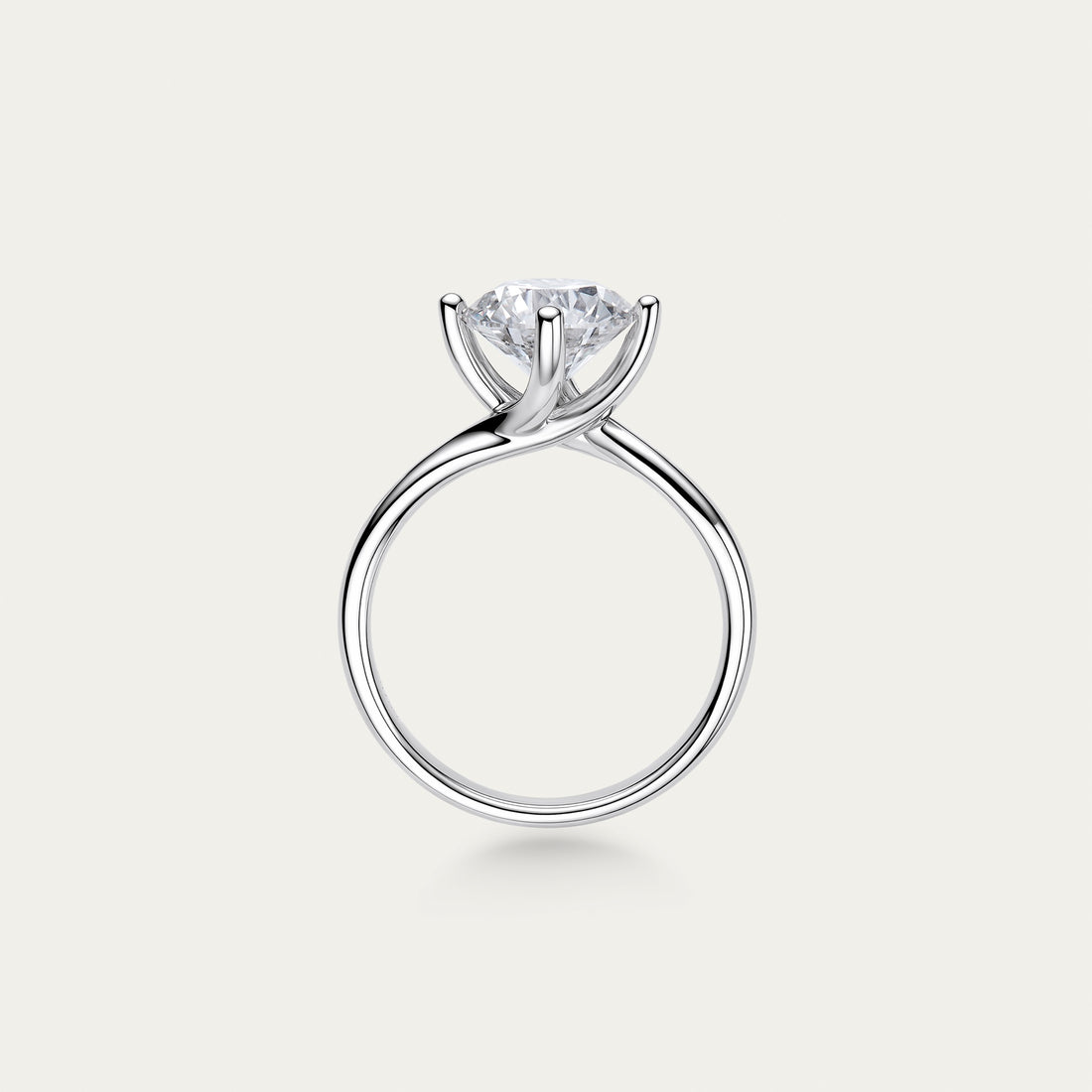 Round brilliant lab-grown diamond ring in 18k gold — 2.35ct, F-G color, VVS-IF clarity, additional view