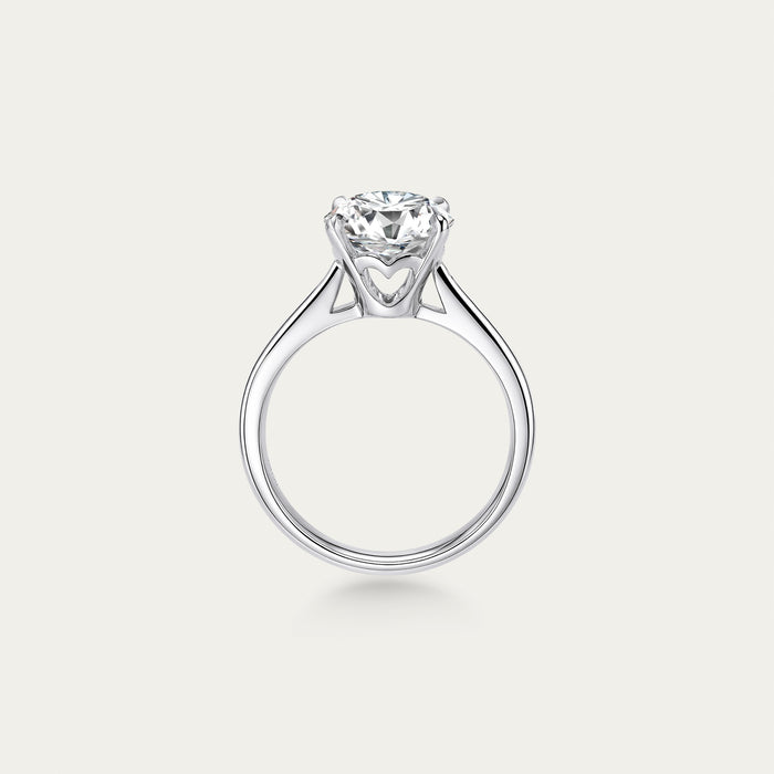 Round brilliant lab-grown diamond ring in 18k white gold — 2.32ct, D-E color, VVS-IF clarity, additional view
