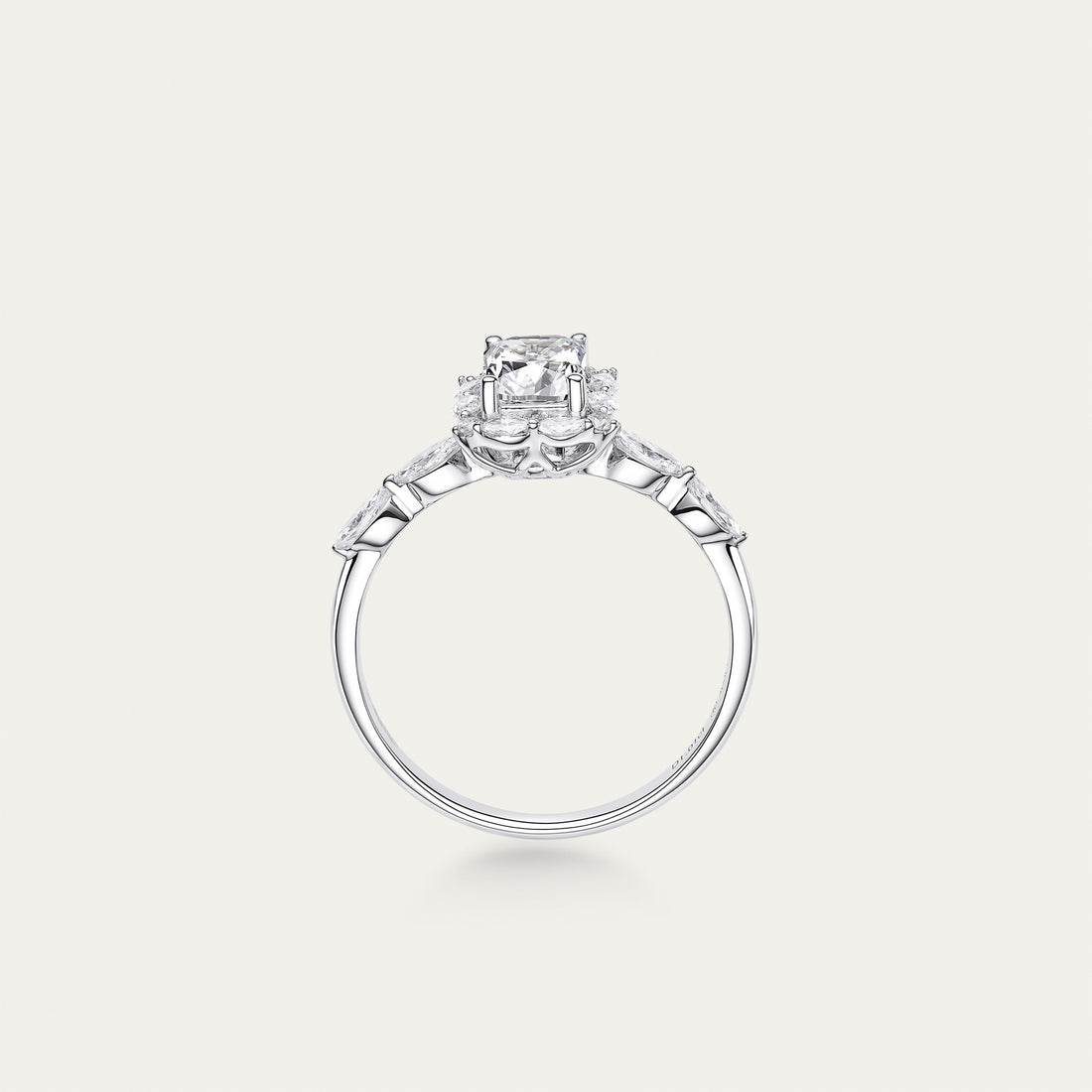 Emerald cut lab-grown diamond ring in 18k gold — 1.01ct, D-E color, VS1-VS2 clarity, additional view