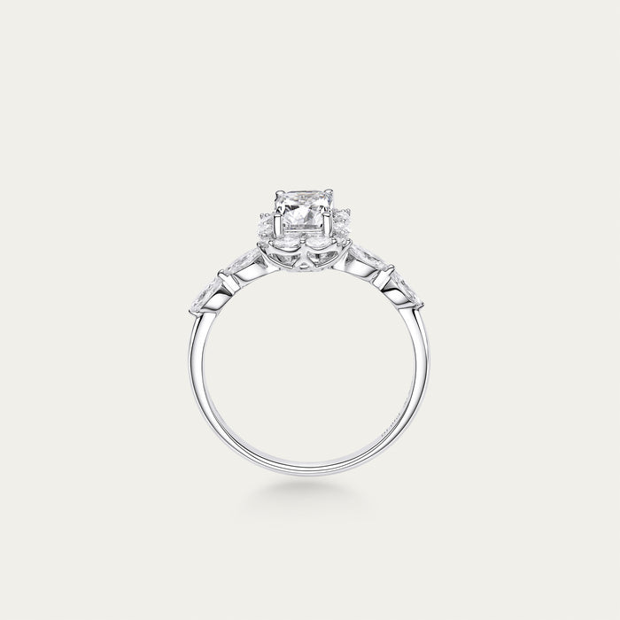Emerald cut lab-grown diamond ring in 18k gold — 1.01ct, D-E color, VS1-VS2 clarity, additional view