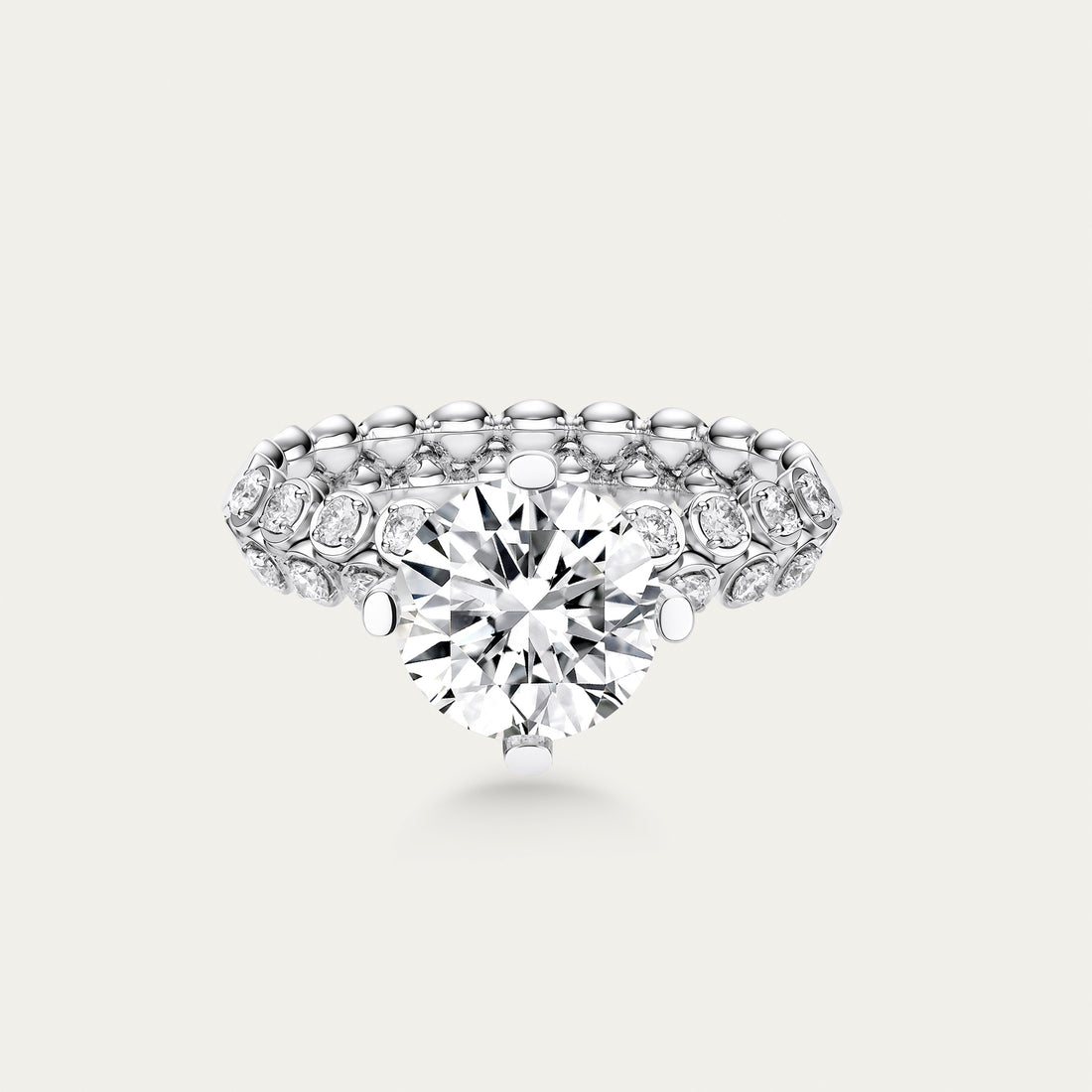 Round brilliant lab-grown diamond ring in 18k gold — 1.22ct, D-E color, VS-VVS clarity