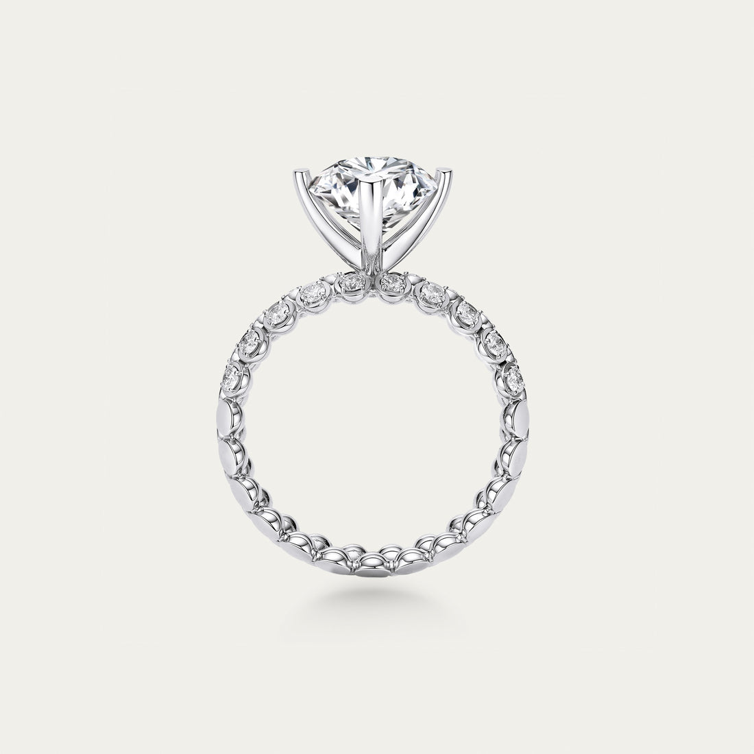 Round brilliant lab-grown diamond ring in 18k gold — 1.22ct, D-E color, VS-VVS clarity, additional view