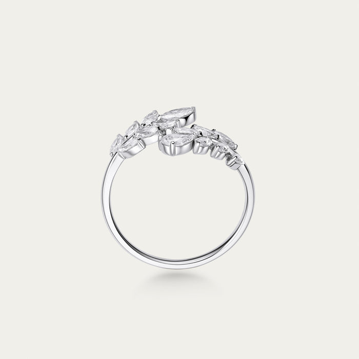 Marquise cut lab-grown diamond ring in 18k white gold — 0.96ct, D-F color, VS-VVS clarity, additional view