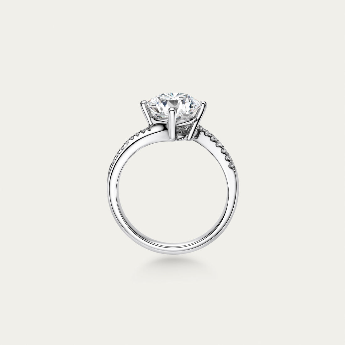 Lab-grown diamond ring in 18k gold — 2.55ct, E-F color, VS2-SI1 clarity, additional view