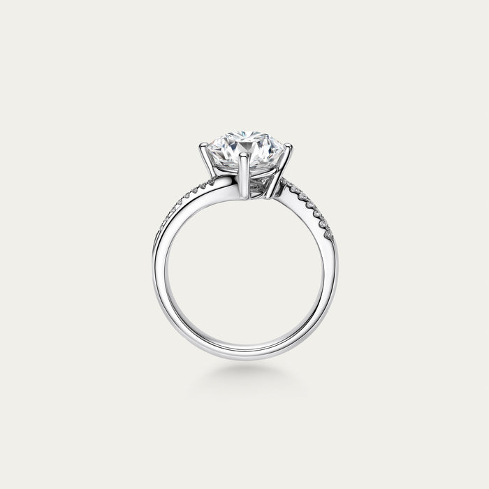 Lab-grown diamond ring in 18k gold — 2.55ct, E-F color, VS2-SI1 clarity, additional view