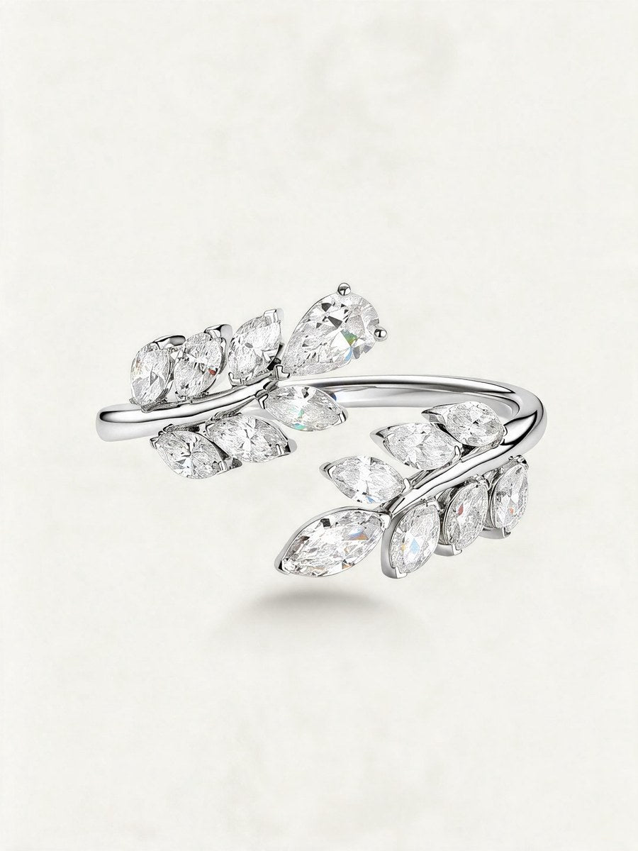 Marquise diamond cluster ring